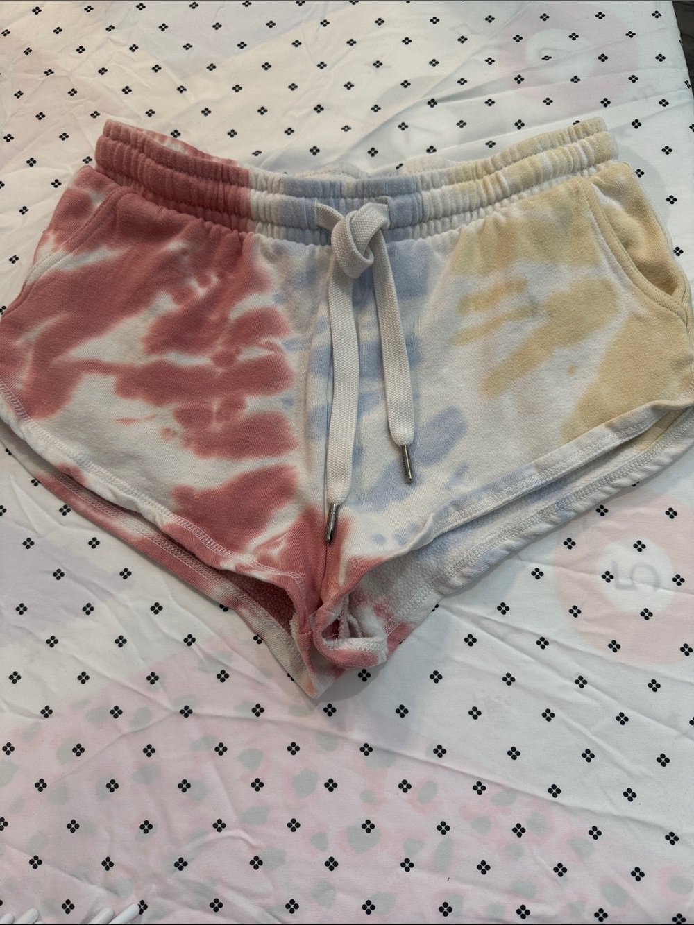 Tie-Dye Cotton Lounge Shorts - Multi-Color